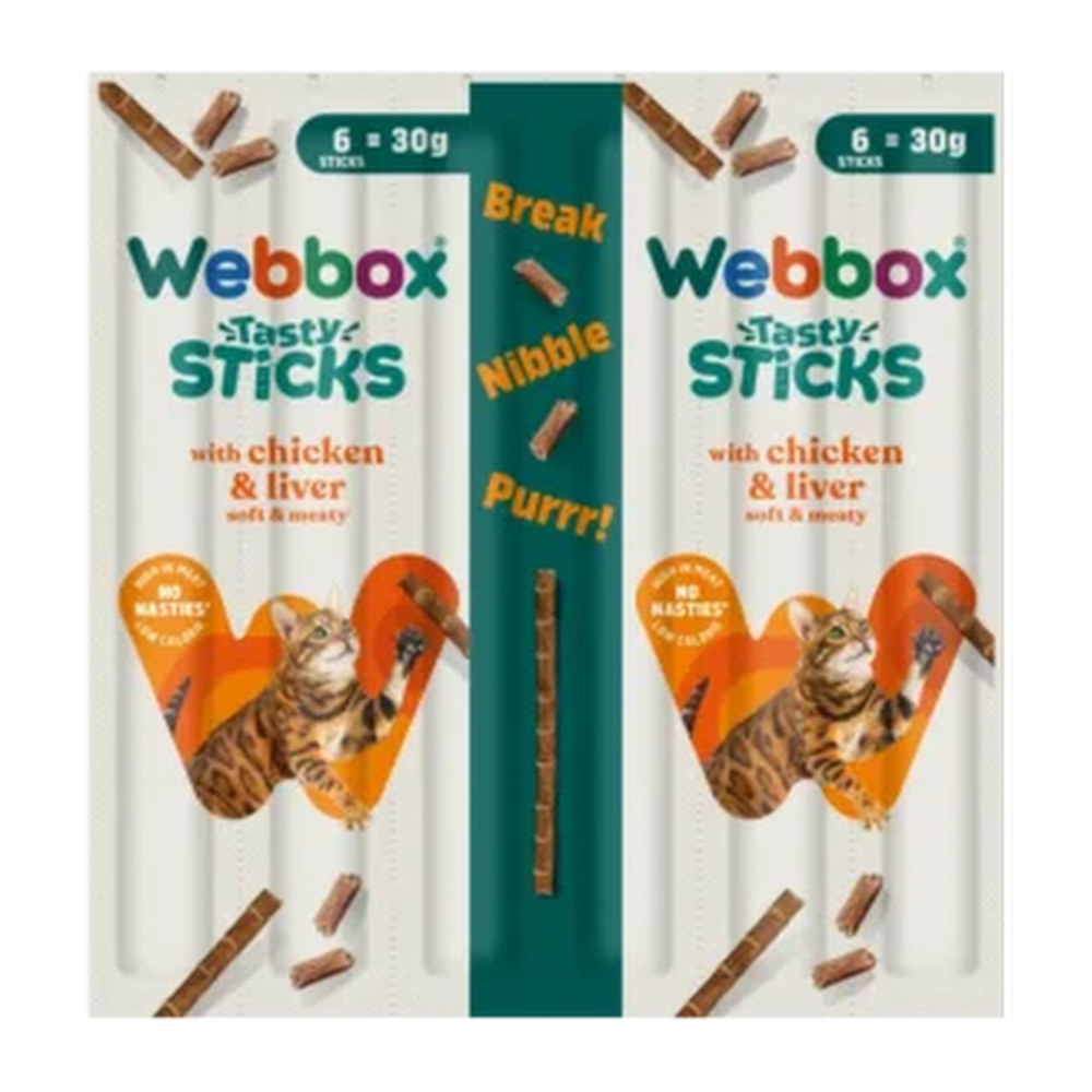A73789 WBX Tasty Sticks Chicken Liver 6 Pack Foil DRWB008811NA STD.webp