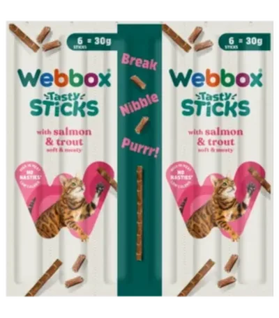 A73790 WBX Tasty Sticks Salmon Trout 6 Pack Foil DRWB008812NA STD.webp