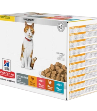 hills patee pour chat adulte sterilise 1 6 au poulet a la tr